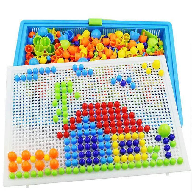 Kids Mushroom Nail Beads 3D Game Puzzle Activity Toys - Activity Toys - 3D DIY Puzzles - Mad Fly Essentials