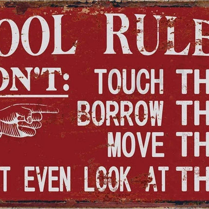 My Garage Rules Shop Mancave Wall Decor - Wall Decor - YQ - Decor - Mad Fly Essentials