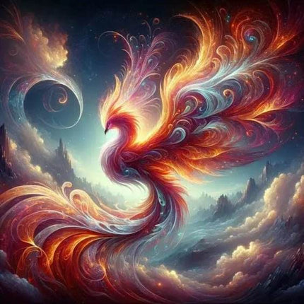 Mythological Fantasy Phoenix Abstract Canvas Print Wall Decor - Wall Decor - hdprints - Mad Fly Essentials