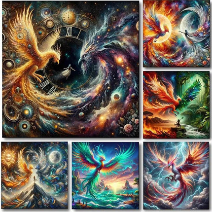 Abstract Phoenix Canvas Print Wall Decor - Mad Fly Essentials