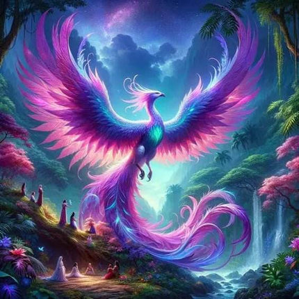 Mythological Fantasy Phoenix Abstract Canvas Prints - Mad Fly Essentials