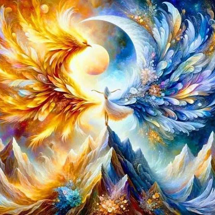 Mythological Fantasy Phoenix Abstract Canvas Prints - Mad Fly Essentials