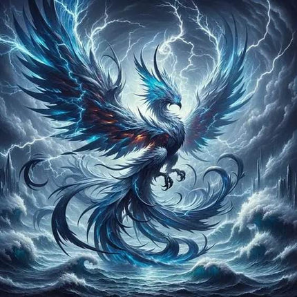 Mythological Fantasy Phoenix Abstract Canvas Print Wall Decor - Wall Decor - hdprints - Mad Fly Essentials