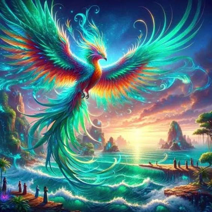 Mythological Fantasy Phoenix Abstract Canvas Print Wall Decor - Wall Decor - hdprints - Mad Fly Essentials