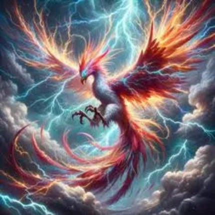 Mythological Fantasy Phoenix Abstract Canvas Print Wall Decor - Wall Decor - hdprints - Mad Fly Essentials