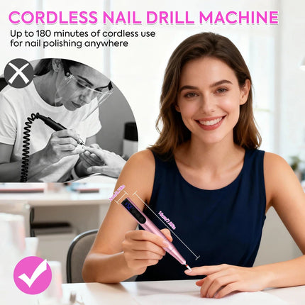 Nail Essentials 35k RPM Rechargeable Portable USB Nail Drill Machine - Nail Essentials - MAANGE - Mad Fly Essentials