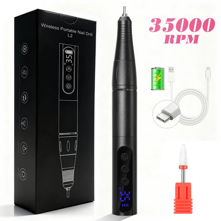Nail Essentials 35k RPM Rechargeable Portable USB Nail Drill Machine - Nail Essentials - MAANGE - Mad Fly Essentials