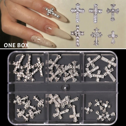 Nail Essentials Glitter Cross 20pc Rhinestone Art - Nail Essentials - Elaimei - Mad Fly Essentials