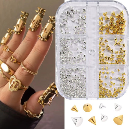 Nail Essentials Metal Punk Full Glitter Diamond Cross Nail Art - Nail Essentials - Elaimei - Mad Fly Essentials