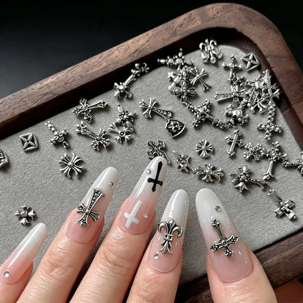 Nail Essentials Retro Small Cross Gothic Y2K Punk DIY Accessories - Nail Essentials - Elaimei - Mad Fly Essentials