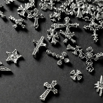 Nail Essentials Retro Small Cross Gothic Y2K Punk DIY Accessories - Nail Essentials - Elaimei - Mad Fly Essentials