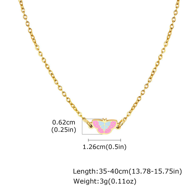 Necklace Baby Kids Gold Plated Butterfly Stainless Jewelry - Necklace - Konminry - Mad Fly Essentials