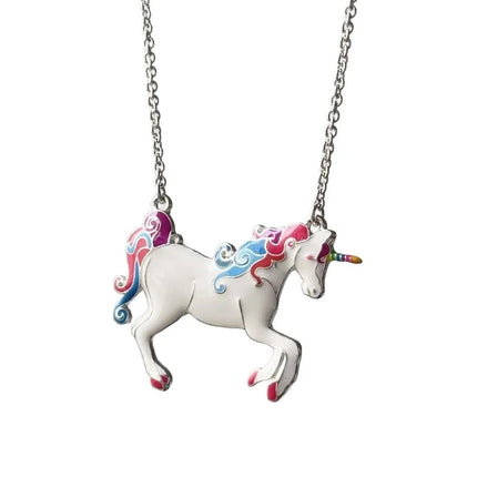 Necklace Girls Cartoon Resin Unicorn Pendant - Necklace - Afairytale - Mad Fly Essentials