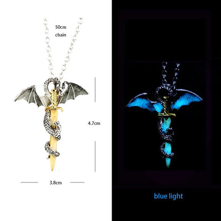 Necklace Luminous Kids Gothic Dragon Neck Cord Party Pendant Boy New - Necklace - Losstower - Mad Fly Essentials
