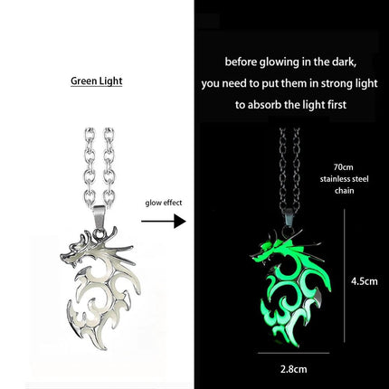 Necklace Luminous Kids Gothic Dragon Neck Cord Party Pendant Boy New - Necklace - Losstower - Mad Fly Essentials