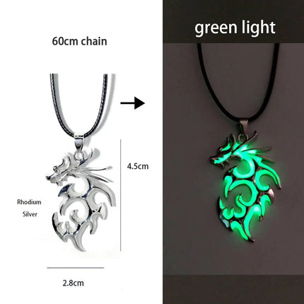 Necklace Luminous Kids Gothic Dragon Neck Cord Party Pendant Boy New - Necklace - Losstower - Mad Fly Essentials
