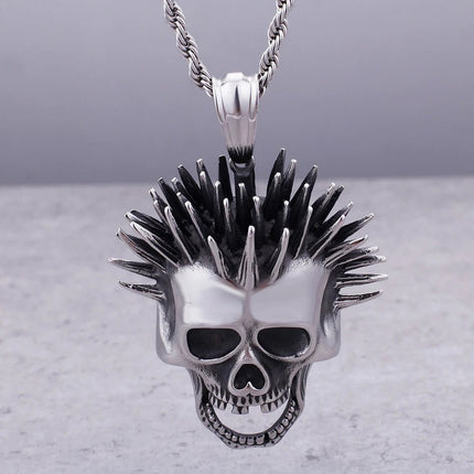 Necklace Men 316L Stainless Steel Punk Rocker Gothic Skull Pendant - Necklace - NABO - Mad Fly Essentials