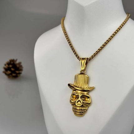 Necklace Men 316L Stainless Steel Skull Pendant Gothic Gift - Necklace - NABO - Mad Fly Essentials