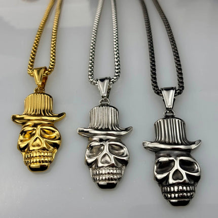 Necklace Men 316L Stainless Steel Skull Pendant Gothic Gift - Necklace - NABO - Mad Fly Essentials