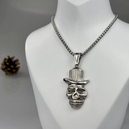 Necklace Men 316L Stainless Steel Skull Pendant Gothic Gift - Necklace - NABO - Mad Fly Essentials
