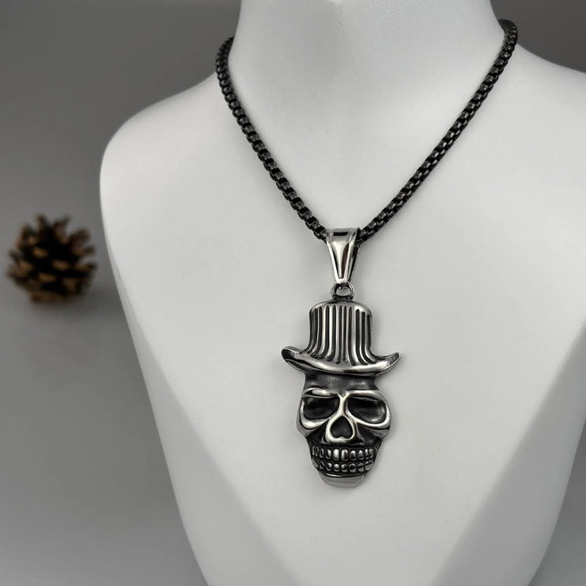Necklace Men 316L Stainless Steel Skull Pendant Gothic Gift - Necklace - NABO - Mad Fly Essentials