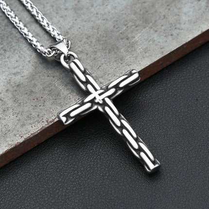 Necklace Men Stainless Cross Chain Pendant - Necklace - MeMolissa - Mad Fly Essentials
