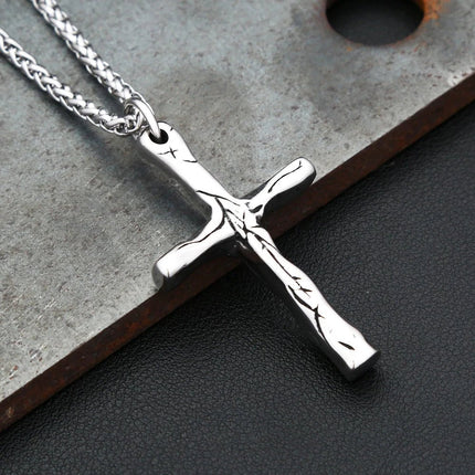 Necklace Men Stainless Cross Chain Pendant - Necklace - MeMolissa - Mad Fly Essentials