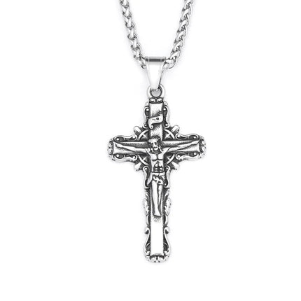Necklace Men Stainless Cross Chain Pendant - Necklace - MeMolissa - Mad Fly Essentials