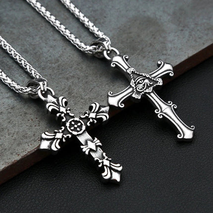Necklace Men Stainless Cross Chain Pendant - Necklace - MeMolissa - Mad Fly Essentials