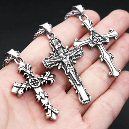 Necklace Men Stainless Cross Chain Pendant - Necklace - MeMolissa - Mad Fly Essentials