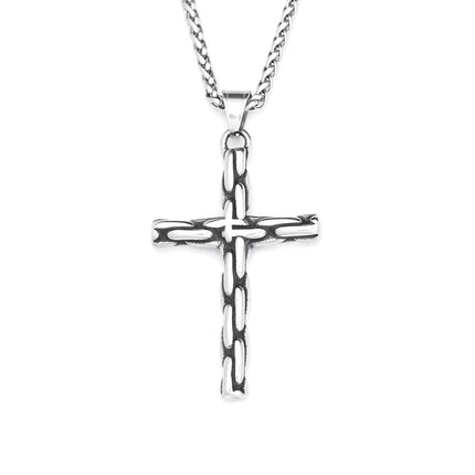 Necklace Men Stainless Cross Chain Pendant - Necklace - MeMolissa - Mad Fly Essentials