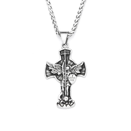 Necklace Men Stainless Cross Chain Pendant - Necklace - MeMolissa - Mad Fly Essentials