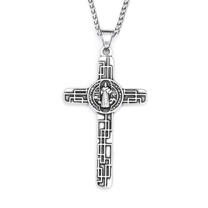 Necklace Men Stainless Cross Chain Pendant - Necklace - MeMolissa - Mad Fly Essentials