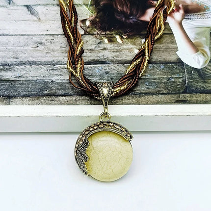 Necklace Women Bohemian Fashion Stone Peacock Necklace - Necklace - Boho Girl - Mad Fly Essentials
