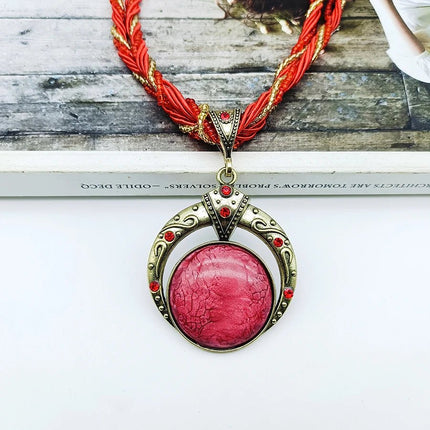Necklace Women Bohemian Fashion Stone Peacock Necklace - Necklace - Boho Girl - Mad Fly Essentials