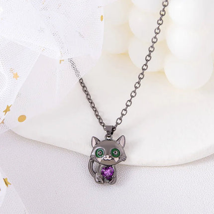 Necklace Women Love Crystal Cat Pendant Girl Gift - Necklace - LoveUFashion - Mad Fly Essentials