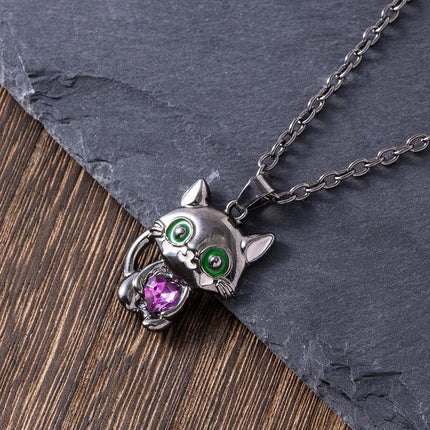 Necklace Women Love Crystal Cat Pendant Girl Gift - Necklace - LoveUFashion - Mad Fly Essentials