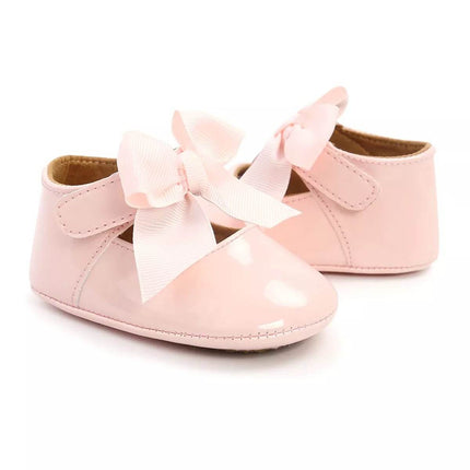 Newborn Baby Girl Bowknot First Walker Shoes - Mad Fly Essentials