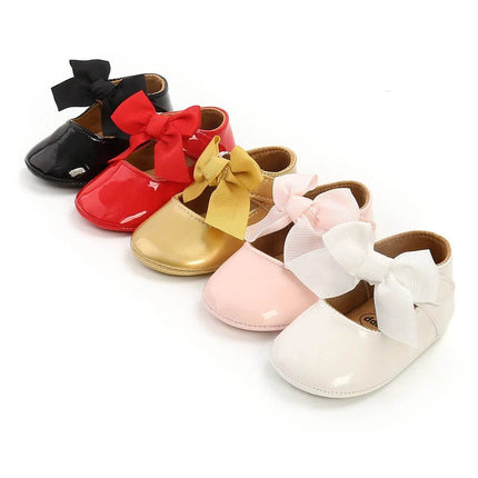 Newborn Baby Girl Bowknot First Walker Shoes - Mad Fly Essentials