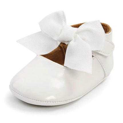 Newborn Baby Girl Bowknot First Walker Shoes - Mad Fly Essentials