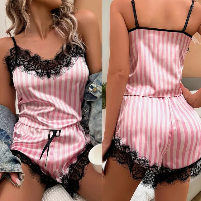 Nightgown Women Heart 2pc Pajama Set - Nightgown - FairyShely - Mad Fly Essentials