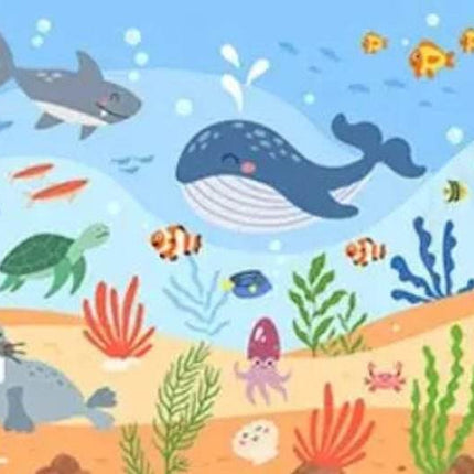 Nordic 3D Sea Animal Cartoon Mural Wallpaper - Mad Fly Essentials