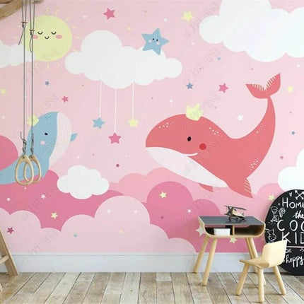 Nordic 3D Sea Animal Cartoon Mural Wallpaper - Wallpaper - Beibehang - Mad Fly Essentials