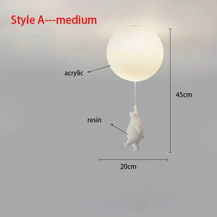 Nordic Cartoon Polar Bear LED Pendant Lamp - Mad Fly Essentials