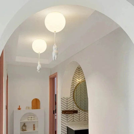 Nordic Cartoon Polar Bear LED Pendant Light - Mad Fly Essentials