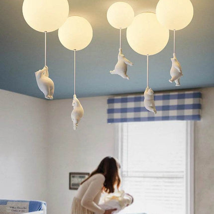 Nordic Cartoon Polar Bear LED Pendant Light - LED Pendant Light - Yitemas - Mad Fly Essentials