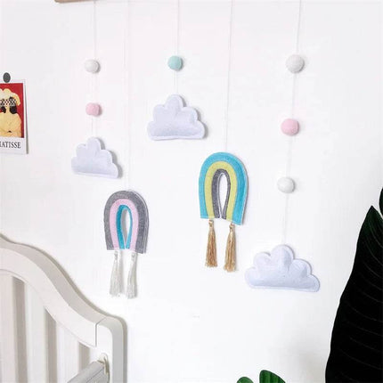 Nordic Cloud Macrame Rainbow Wall Nursery Decor - Nursery Decor - Nursery Ready - Mad Fly Essentials