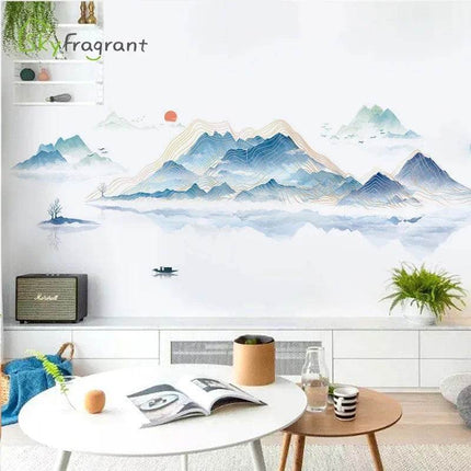 Nordic Landscape Painting 3D Wall Sticker - 3D Wall Sticker - Sky Fragrant - Mad Fly Essentials