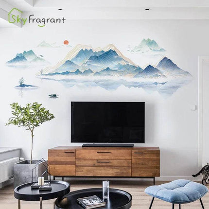 Nordic Landscape Painting 3D Wall Sticker - 3D Wall Sticker - Sky Fragrant - Mad Fly Essentials