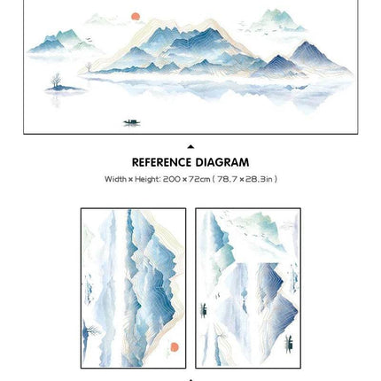 Nordic Landscape Painting 3D Wall Sticker - 3D Wall Sticker - Sky Fragrant - Mad Fly Essentials